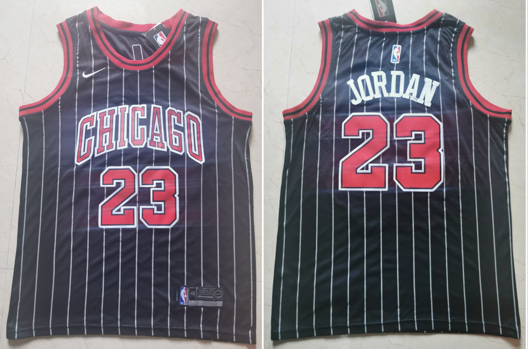Personalized Bulls 23 Michael Jordan Black Swingman Jersey