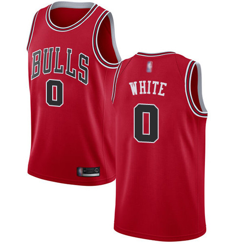 Personalized Bulls #0 Coby White Red Basketball Swingman Icon Edition Jersey