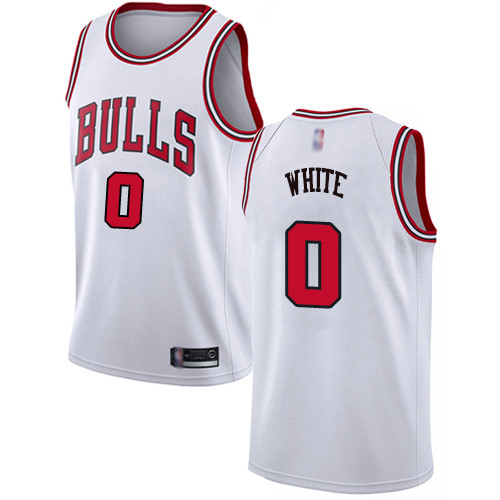 Personalized Bulls #0 Coby White White Basketball Swingman Association Edition Jersey