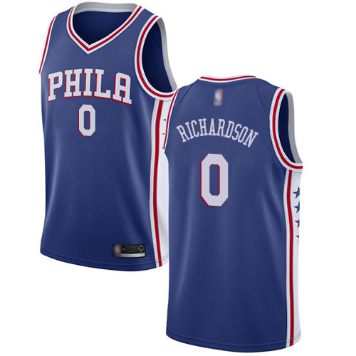 Personalized 76ers #0 Josh Richardson Blue Basketball Swingman Icon Edition Jersey