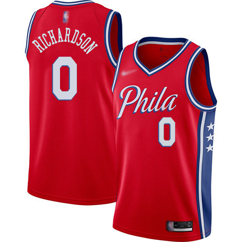 Personalized 76ers #0 Josh Richardson Red Basketball Swingman Statement Edition 2019 2020 Jersey
