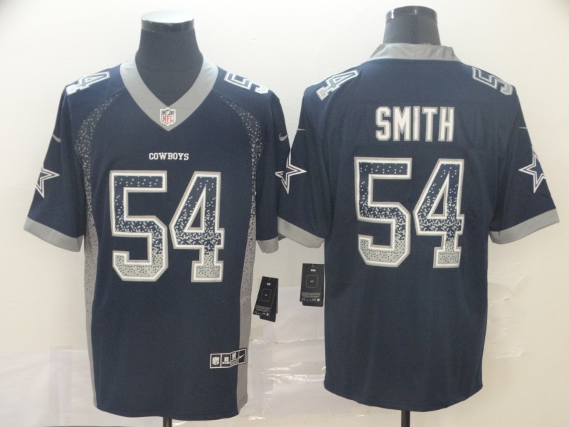 Personalized Cowboys 54 Jaylon Smith Navy Drift Fashion Limited Jersey