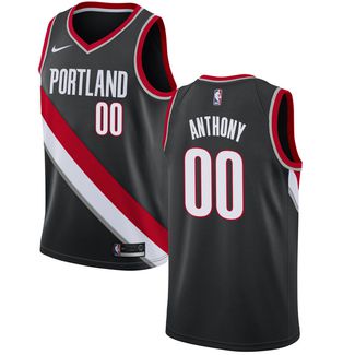 Personalized Portland Trail Blazers #00 Carmelo Anthony Black jerseys