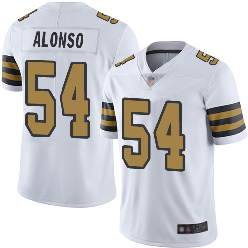 Personalized Men New Orleans Saints #54 Kiko Alonso White Untouchable Rush Limited Football Jersey