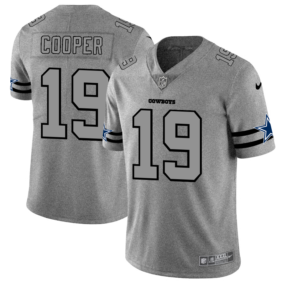 Personalized Cowboys 19 Amari Cooper 2019 Gray Gridiron Gray Untouchable Limited Jersey