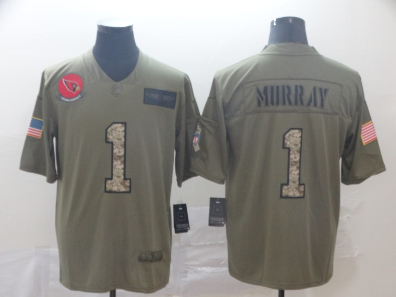 Personalized Cardinals 1 Kyler Murray 2019 Olive Camo Salute To Service Limited Jersey