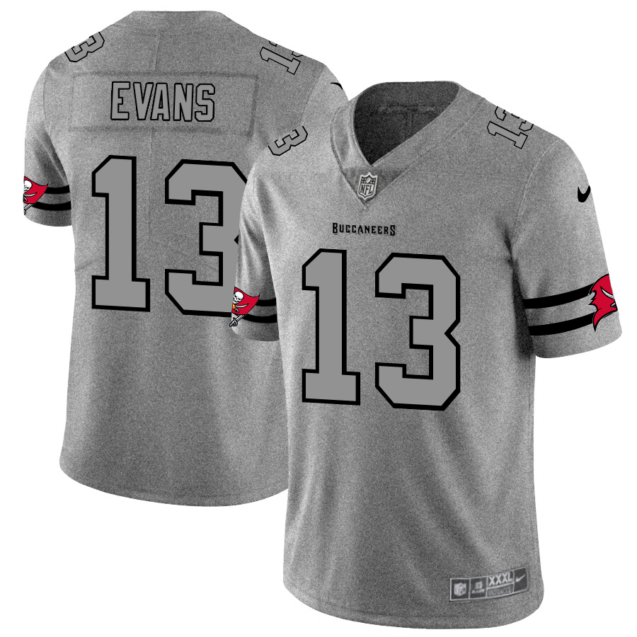 Personalized Buccaneers 13 Mike Evans 2019 Gray Gridiron Gray Untouchable Limited Jersey
