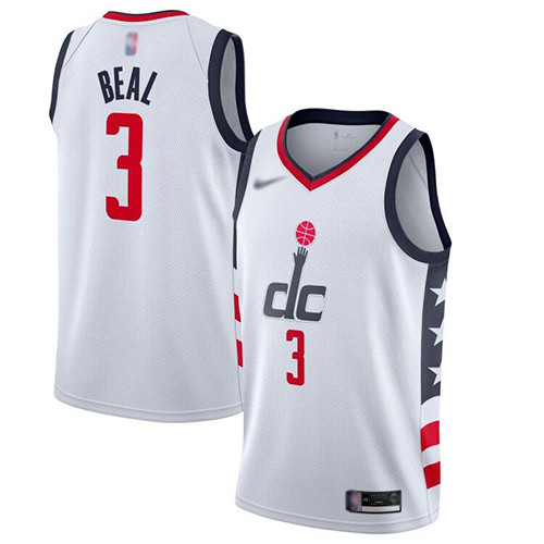Personalized Wizards #3 Bradley Beal White Basketball Swingman City Edition 2019 20 Jersey