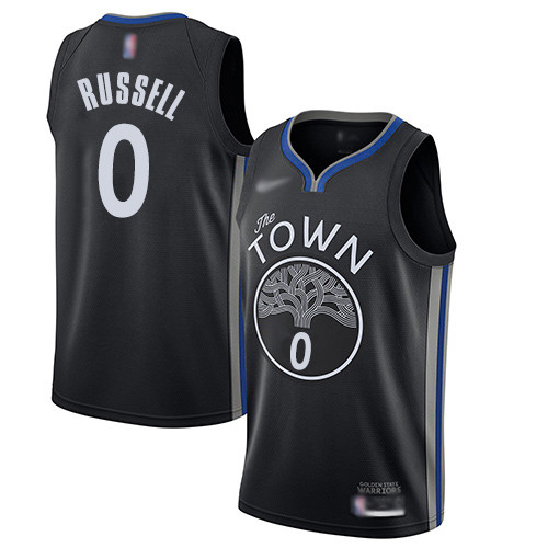 Personalized Warriors #0 D’Angelo Russell Black Basketball Swingman City Edition 2019 20 Jersey