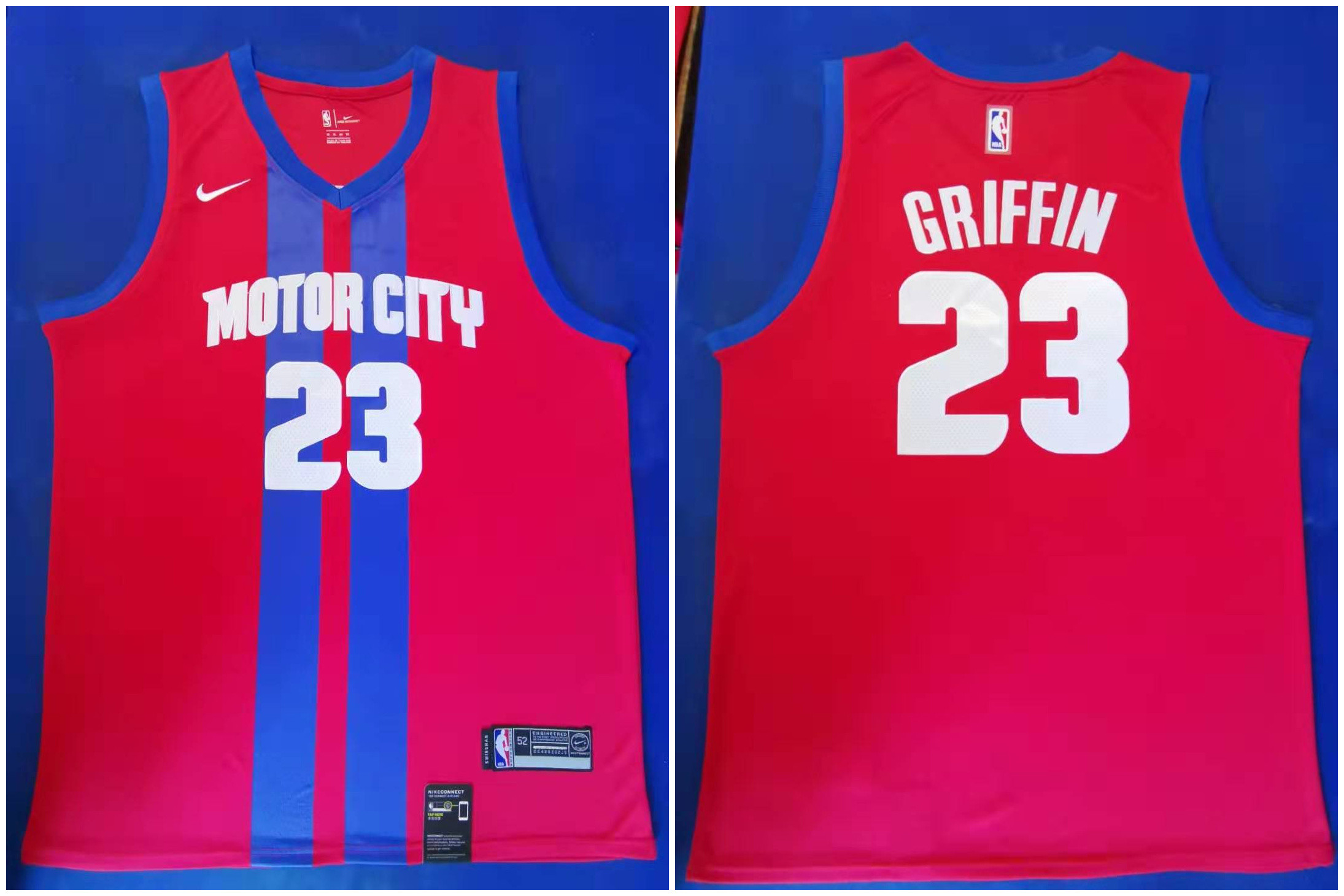 Personalized Pistons 23 Blake Griffin Red 2019-20 City Edition Swingman Jersey