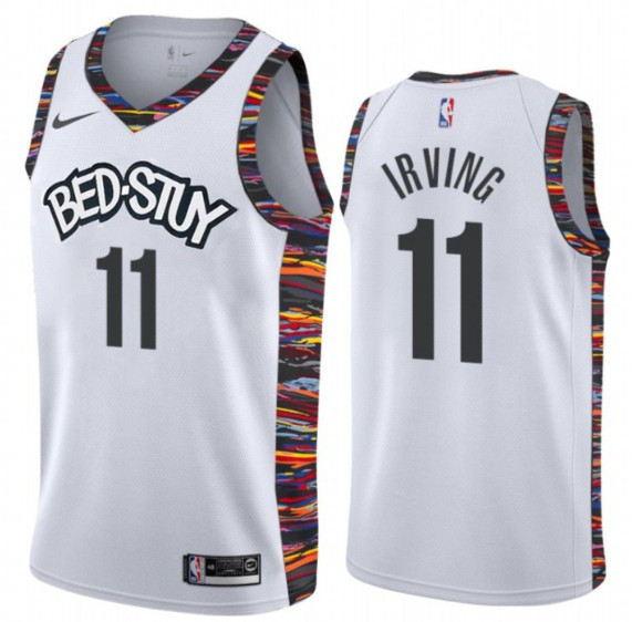 Personalized Nets 11 Kyrie Irving White 2019-20 City Edition Swingman Jersey