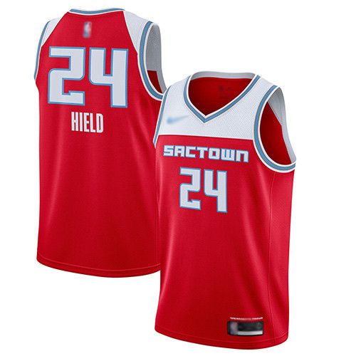 Personalized Kings #24 Buddy Hield Red Basketball Swingman City Edition 2019 20 Jersey