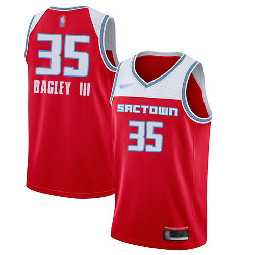 Personalized Kings #35 Marvin Bagley III Red Basketball Swingman City Edition 2019 20 Jersey