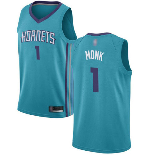 Personalized Hornets #1 Malik Monk Teal Basketball Jordan Swingman Icon Edition Jersey