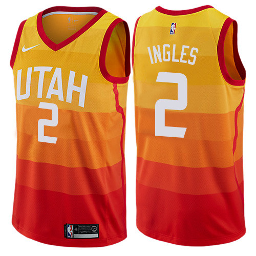 Personalized Jazz #2 Joe Ingles Orange Basketball Swingman City Edition 2019 20 Jersey