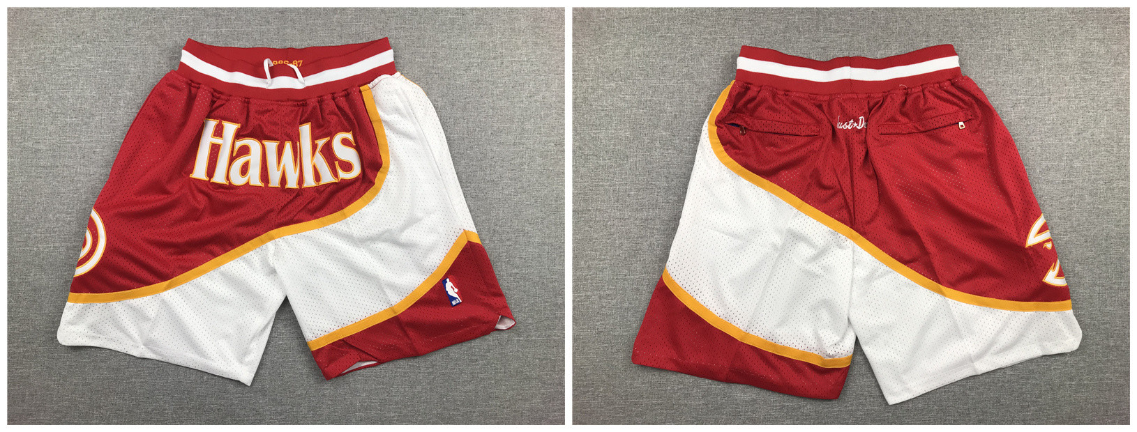 Personalized Hawks Red Just Don Mesh Shorts