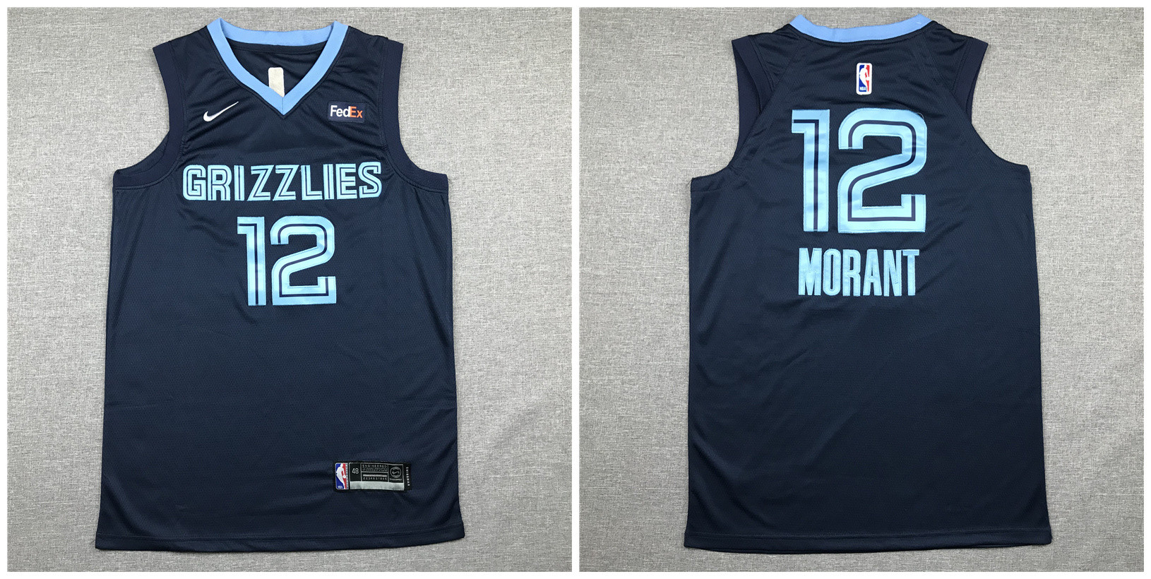 Personalized Grizzlies 12 Ja Morant Navy Authentic Jersey