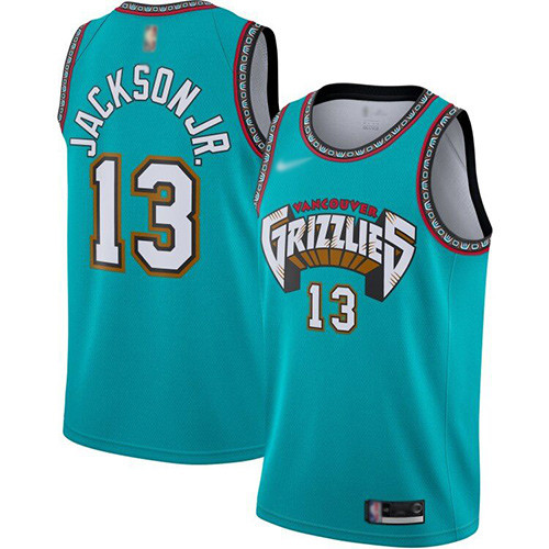 Personalized Grizzlies #13 Jaren Jackson Jr. Green Basketball Swingman Hardwood Classics Jersey