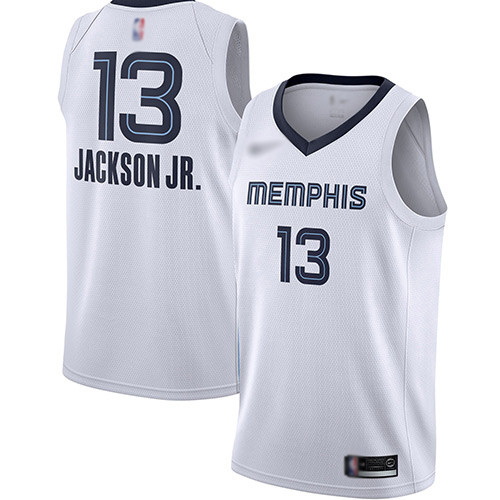 Personalized Grizzlies #13 Jaren Jackson Jr. White Basketball Swingman Association Edition Jersey