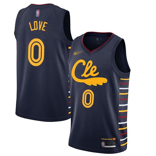 Personalized Cavaliers #0 Kevin Love Navy Basketball Swingman City Edition 2019 20 Jersey