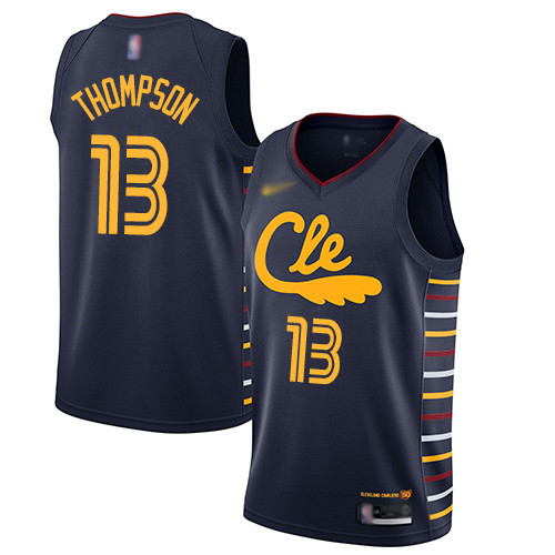 Personalized Cavaliers #13 Tristan Thompson Navy Basketball Swingman City Edition 2019 20 Jersey