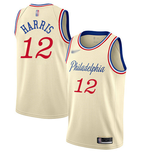 Personalized 76ers #12 Tobias Harris Cream Basketball Swingman City Edition 2019 20 Jersey
