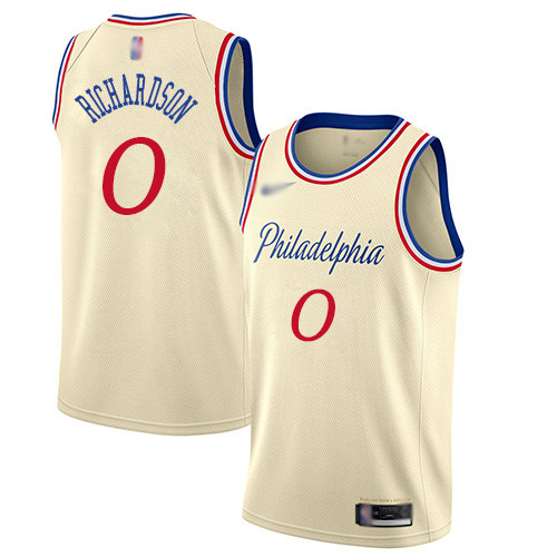 Personalized 76ers #0 Josh Richardson Cream Basketball Swingman City Edition 2019 20 Jersey