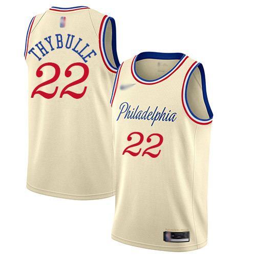 Personalized 76ers #22 Mattise Thybulle Cream Basketball Swingman City Edition 2019 20 Jersey
