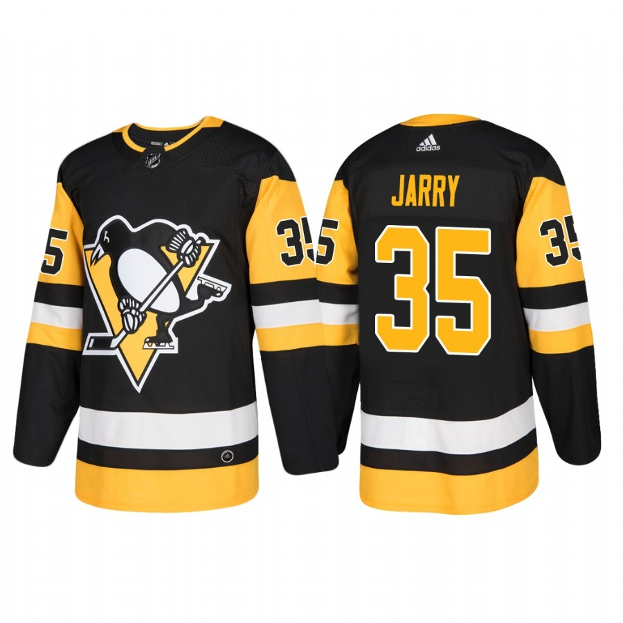Personalized Penguins 35 Tristan Jarry Black Jersey