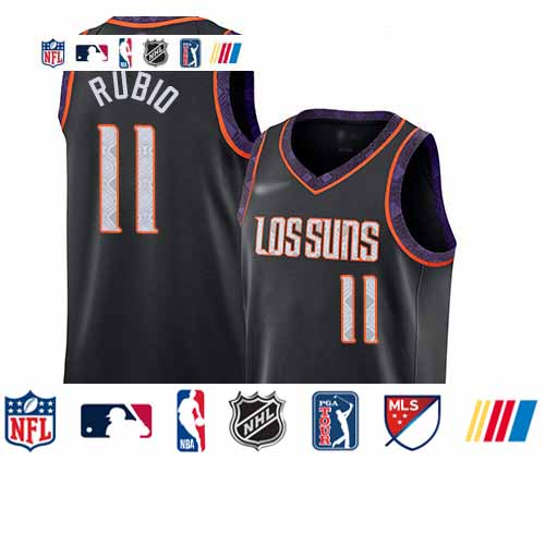 Personalized Suns #11 Ricky Rubio Black Basketball Swingman City Edition 2019 20 Jersey