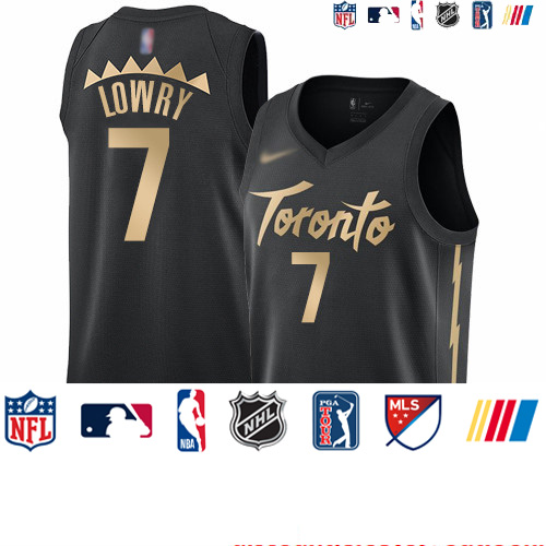 Personalized Raptors #7 Kyle Lowry Black Basketball Swingman City Edition 2019 20 Jersey