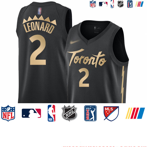 Personalized Raptors #2 Kawhi Leonard Black Basketball Swingman City Edition 2019 20 Jersey