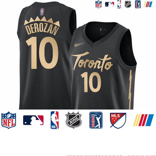 Personalized Raptors #10 DeMar DeRozan Black Basketball Swingman City Edition 2019 20 Jersey