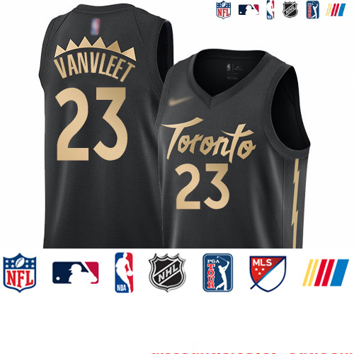 Personalized Raptors #23 Fred VanVleet Black Basketball Swingman City Edition 2019 20 Jersey