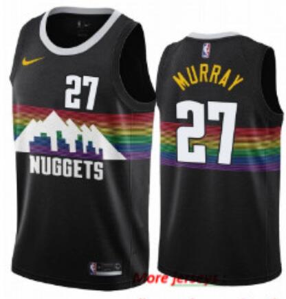 Personalized Nuggets 27 Jamal Murray Black 2019-20 City Edition Swingman Jersey