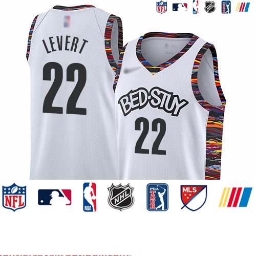 Personalized Nets #22 Caris LeVert White Basketball Swingman City Edition 2019 20 Jersey