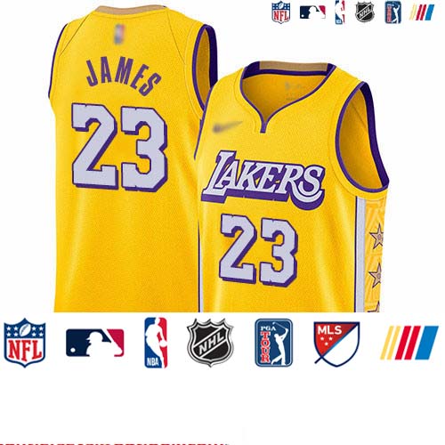 Personalized Lakers #23 LeBron James Gold Basketball Swingman City Edition 2019 20 Jersey