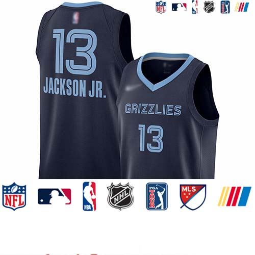 Personalized Grizzlies #13 Jaren Jackson Jr. Navy Blue Basketball Swingman Icon Edition Jersey