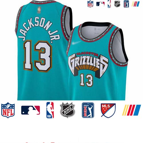 Personalized Grizzlies #13 Jaren Jackson Jr. Green Basketball Swingman Hardwood Classics Jersey