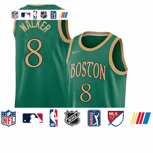 Personalized Celtics #8 Kemba Walker Green Basketball Swingman City Edition 2019 20 Jersey