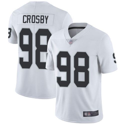Personalized Raiders #98 Maxx Crosby White Youth Stitched Football Untouchable Limited Jersey