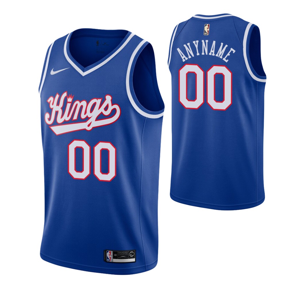 Personalized Men’s Sacramento Kings Blue 2019-20 Hardwood Classics Jersey