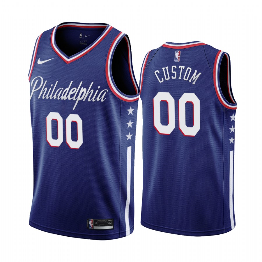 Personalized 76ers Navy 2019-20 City Edition Swingman NBA Jersey