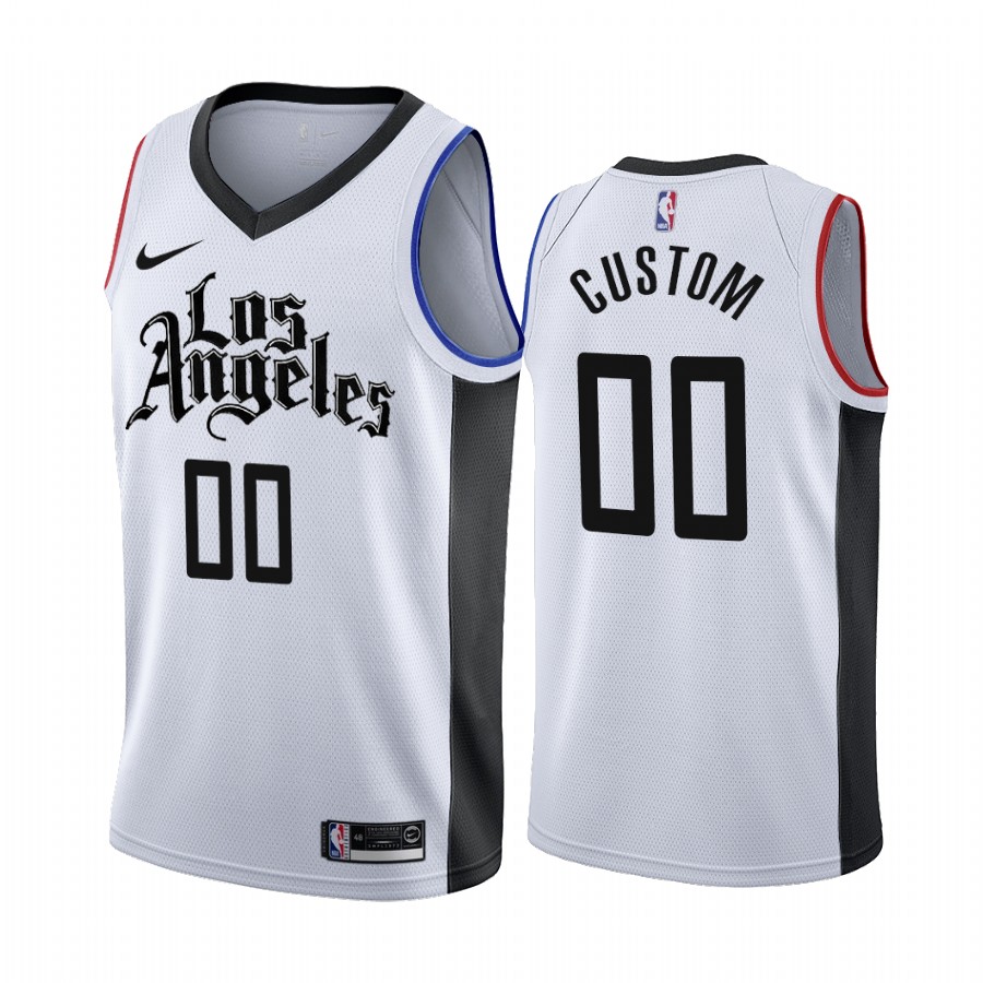 Personalized Clippers 2019-20 White Los Angeles City Edition NBA Jersey