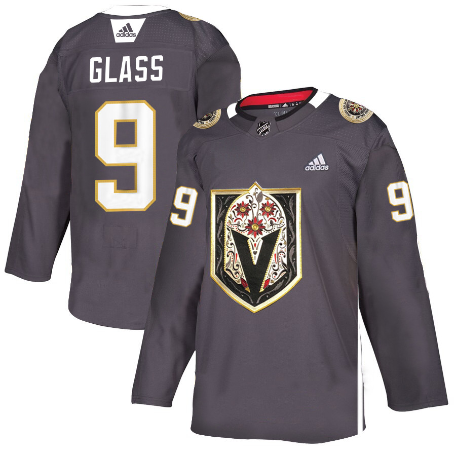 Personalized Vegas Golden Knights 9 Cody Glass Gray Dia De Los Muertos Jersey