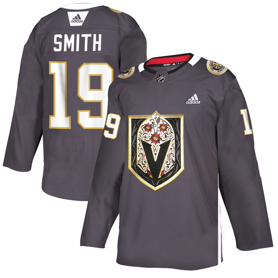 Personalized Vegas Golden Knights 19 Reilly Smith Gray Dia De Los Muertos Jersey