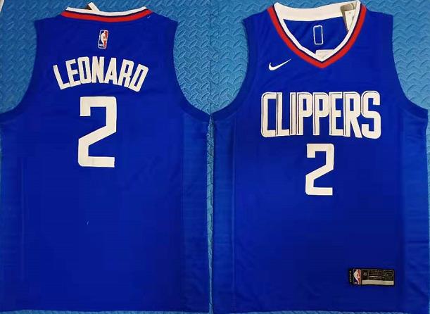 Personalized Clippers 2 Kawhi Leonard Blue Swingman Jersey