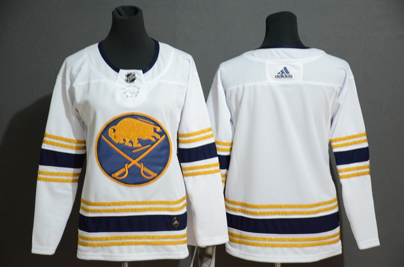 Personalized Women Sabres Black White Women 50th Anniversary Jersey
