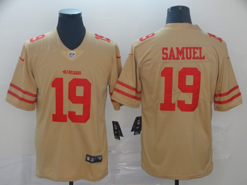Personalized 49ers 19 Deebo Samuel Cream Inverted Legend Limited Jersey
