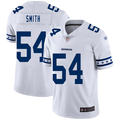 Personalized Cowboys #54 Jaylon Smith White Men’s Stitched Football Limited Team Logo Fashion Jersey